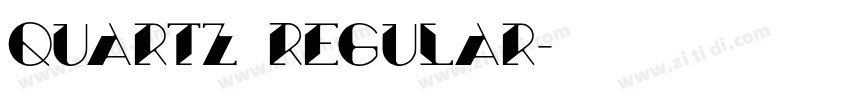 Quartz Regular字体转换